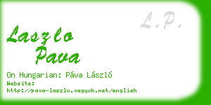 laszlo pava business card